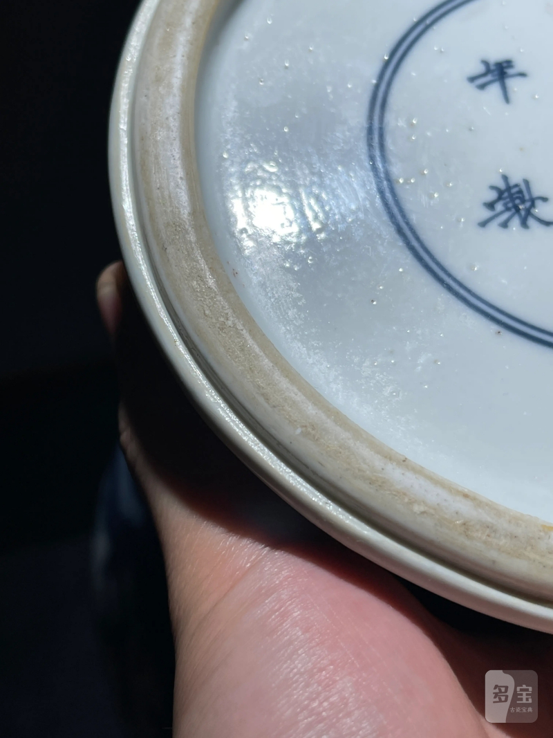 清康熙 青花花鸟纹观音尊 - 图12